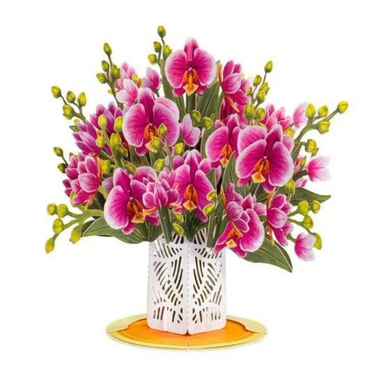 Evigt Blommande 3D Pop-Up Blommkort Handgjort Återvinningsbart Papperskort Eviga Romantiska Minnen Alla Hjärtans Dag Jubileum Födelsedagspresenter