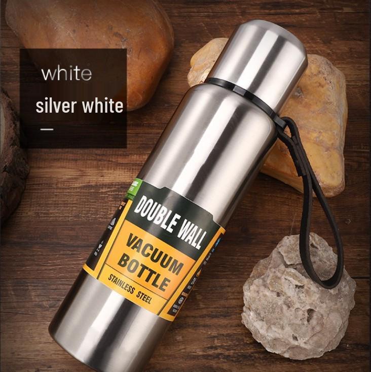 1.5L Russian 304 Stainless Steel Insulated Kettle with Dual Lids for Tea and Water Separation