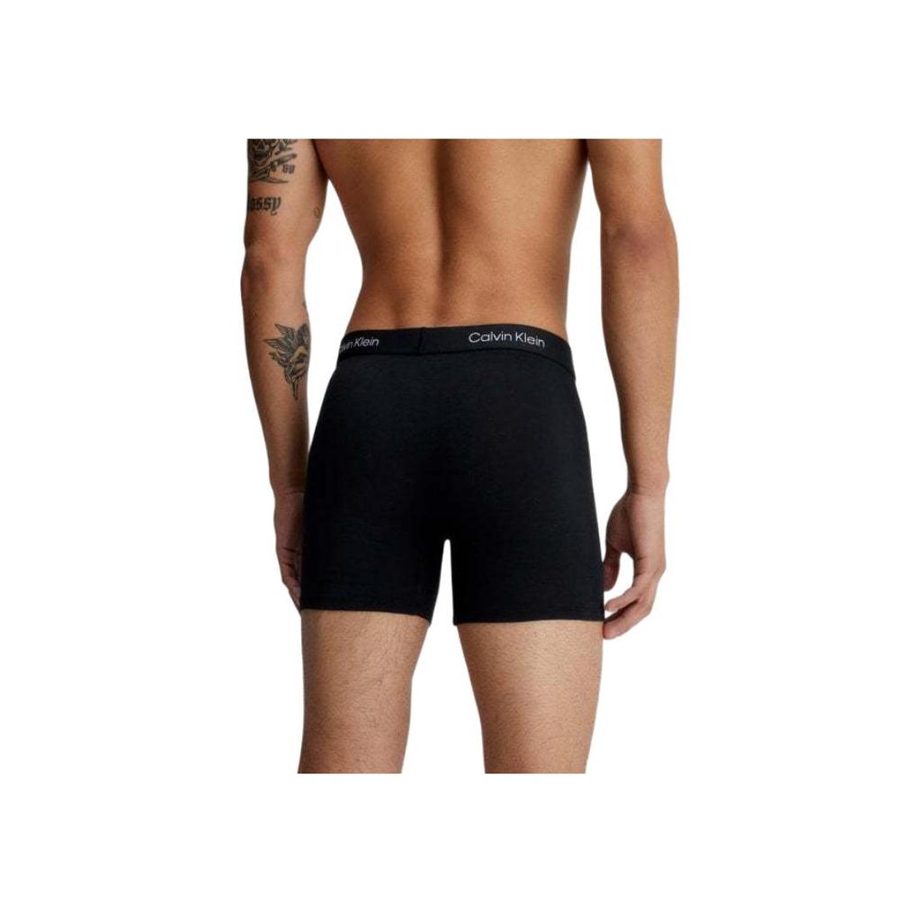 Calvin Klein Boxer Briefs 3 Pack Letter Logo Jacquard Comfortable Underwear Men Underwear Black 000NB3529A-UB1
