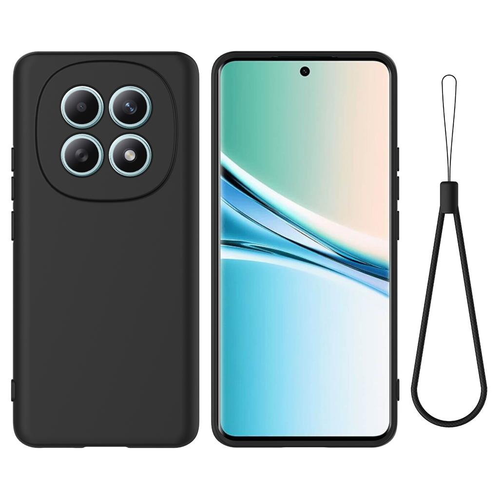 For Xiaomi Redmi Note 15 4G (Global) Liquid Silicone Case Phone Back Cover with Hand Strap