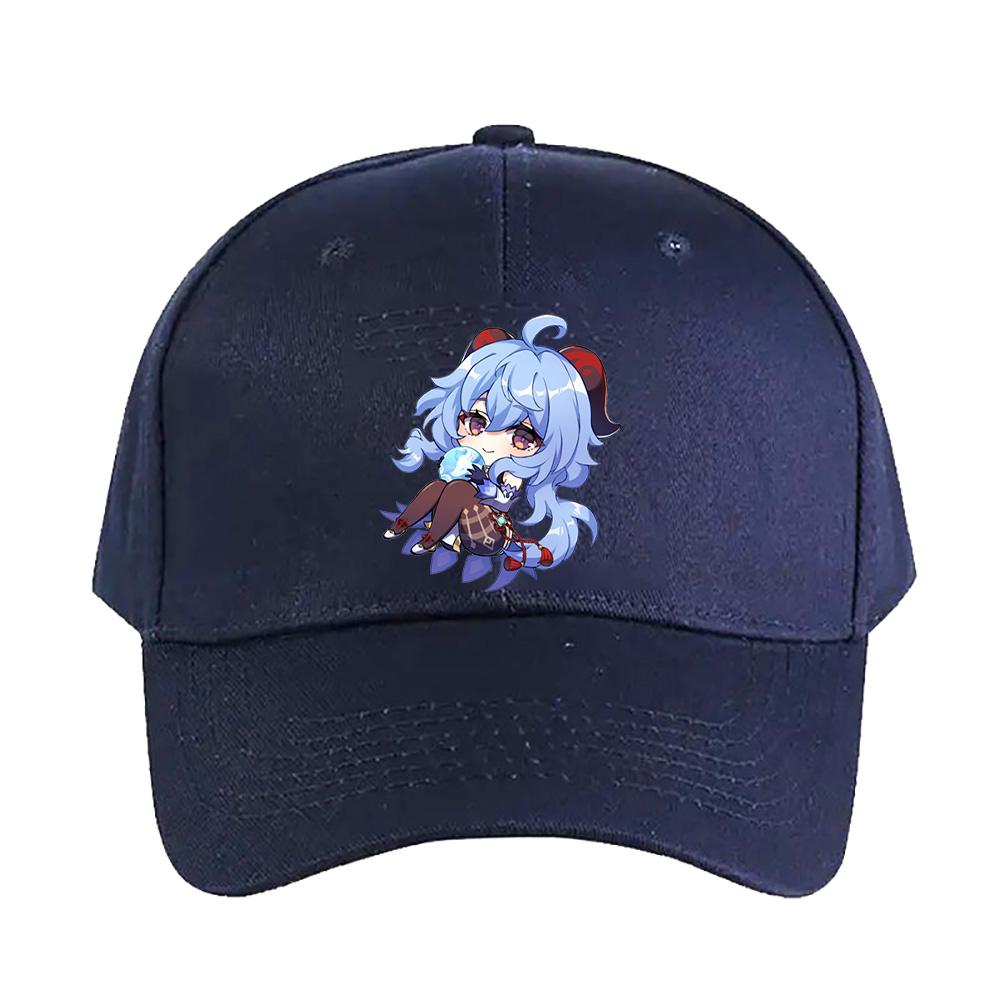 Chibi Ganyu Genshin Impact Cap Summer Woman Man Adult Casual Fashion Casual Adjustable Hiking Fishing Hat Sun Hat