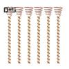 Electroculture Plant Stakes Copper Gardening Antenna Stakes Spiral Copper Wire On Wooden Stakes for Electroculture Plants Fruits Vegetables Growth