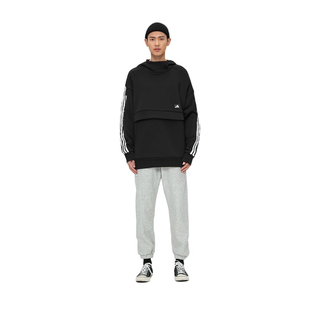 adidas Sweatshirts Men's Black Hooded Moderate Regular GM4433
