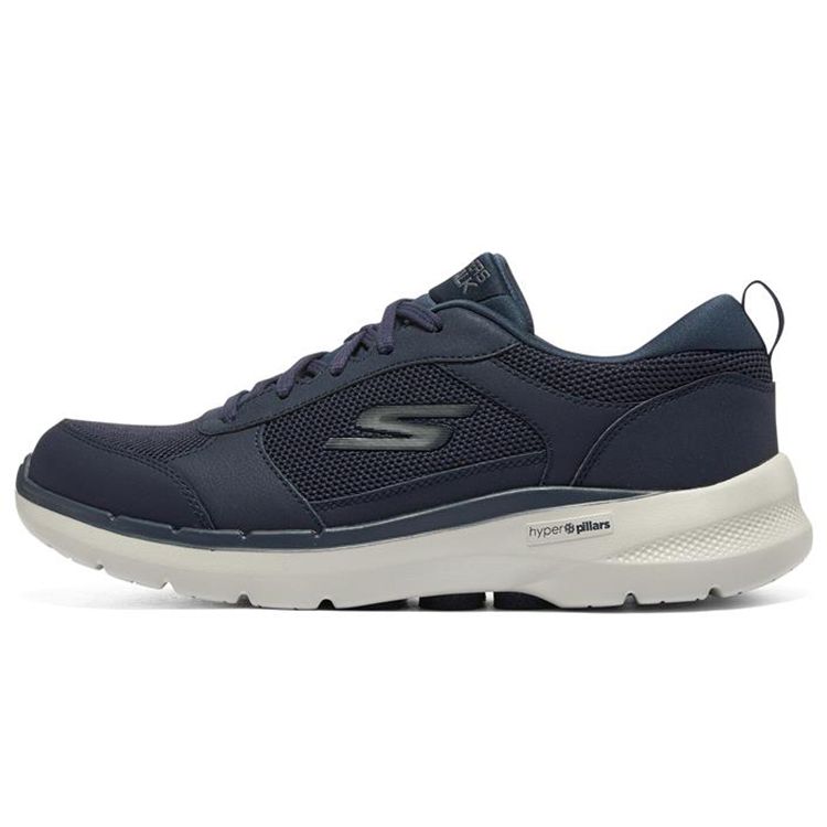 Skechers Go Walk 6 Comfortable Breathable Low-Top Casual Running Shoes Men sneakers Navy-Blue 216203-NVY 45