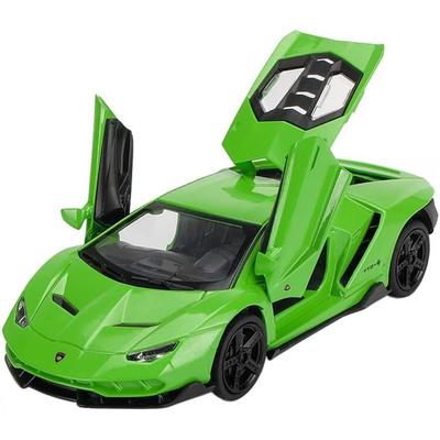 1/32 Ölçekli Alaşımlı Koleksiyonluk Yeşil Lambor LP770 Oyuncak Geri Çekilebilir Araçlar Pres Döküm Arabalar Işık ve Sesli Model