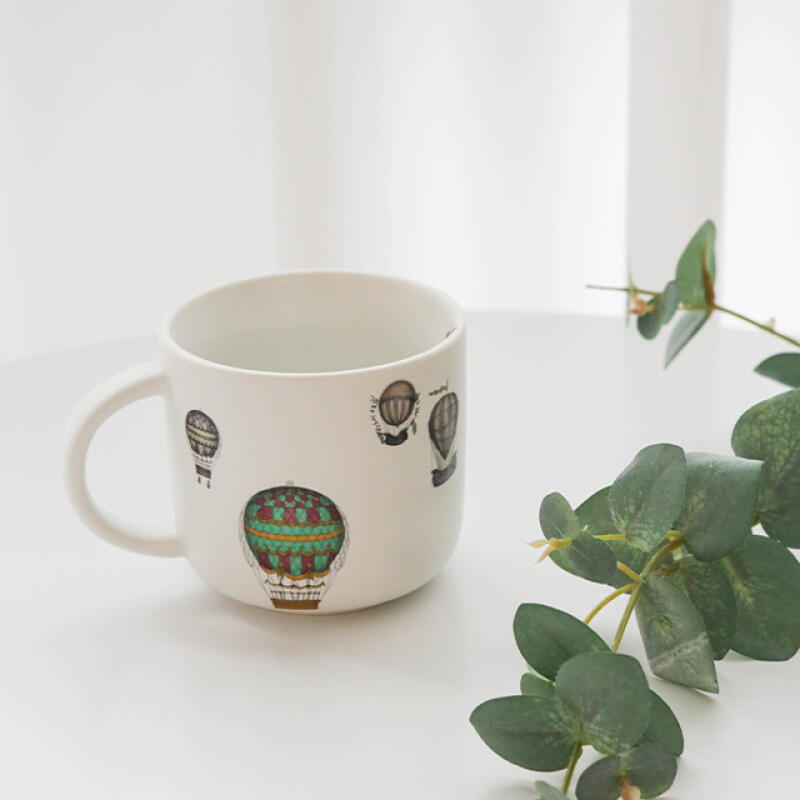 Handmade Vintage Hot Air Balloon Mat Mug