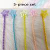 5pcs Cute Y2K Star Hair Clip Sweet Braided Hair Pieces Mini Hair Clip Decorations  Music Festival