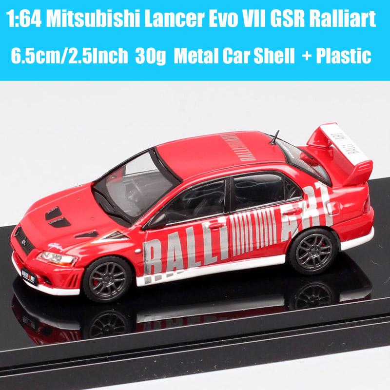 Hobby Japan 1/64 Scale Mitsubishi Lancer GSR RS Evolution EVO IX VII IV VIII Ralliart Rally Car Model Diecasts Toy Vehicles HJ64