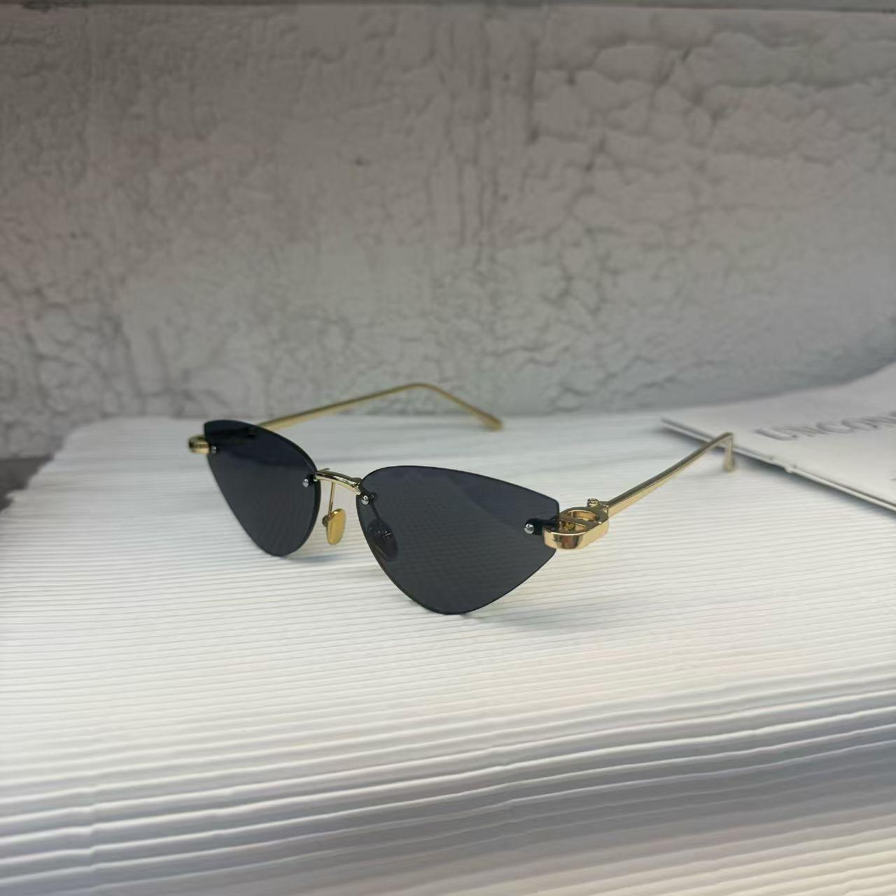 

Женские солнцезащитные очки формы «кошачий глаз», безободковые, защита UV400, солнцезащитные очки для мужчин, вождение, путешествия, женские солнцезащитные очки