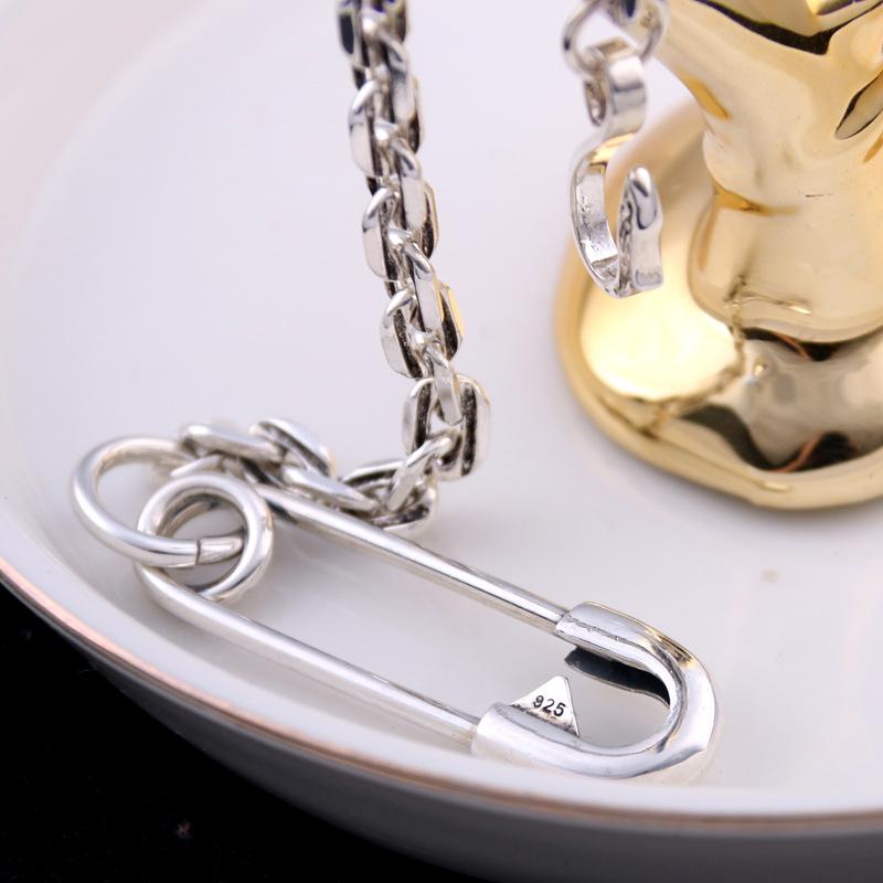 S925 Silver Japanese And Korean Version Men 'S And Women 'S Simple Fashion Creative S -Type Eagle Beak Hook Pin Brooch Type 0 Bracelet