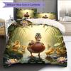 Cartoon Pattern Bedding Quilt Set Quilt Cover Pillowcase Home Decoration Birthday Gift (1 * duvet cover + 2 * pillowcase, without core)