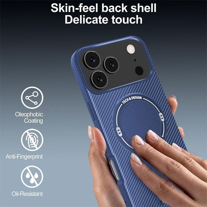Coque de Protection - BOOLING - pour iPhone 17 Pro Max - avec Cercle Magnétique et Support Bleu - 2 Vitres