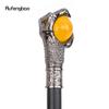 Dragon Claw Grasp Orange Glass Ball Silver Walking Cane Fashion Decorative Walking Stick Cosplay Cane Knob Crosier 93cm