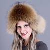 Women Winter Warm Beanie Earmuffs Cap Rolled Edge Fox Hair Warm Ladies Winter Female Thickened Fur Lady Adult Hat