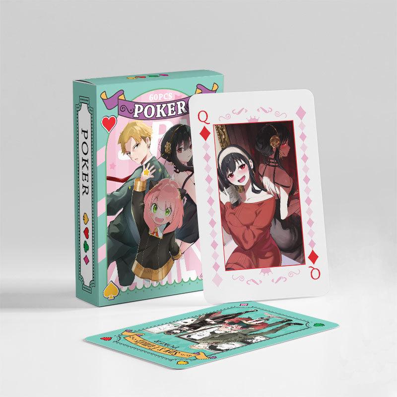 Anime Poker Spielzeug SPY×Family Spielkarten Anya Loid Forger Cosplay Hardcover Sammlung Geschenk