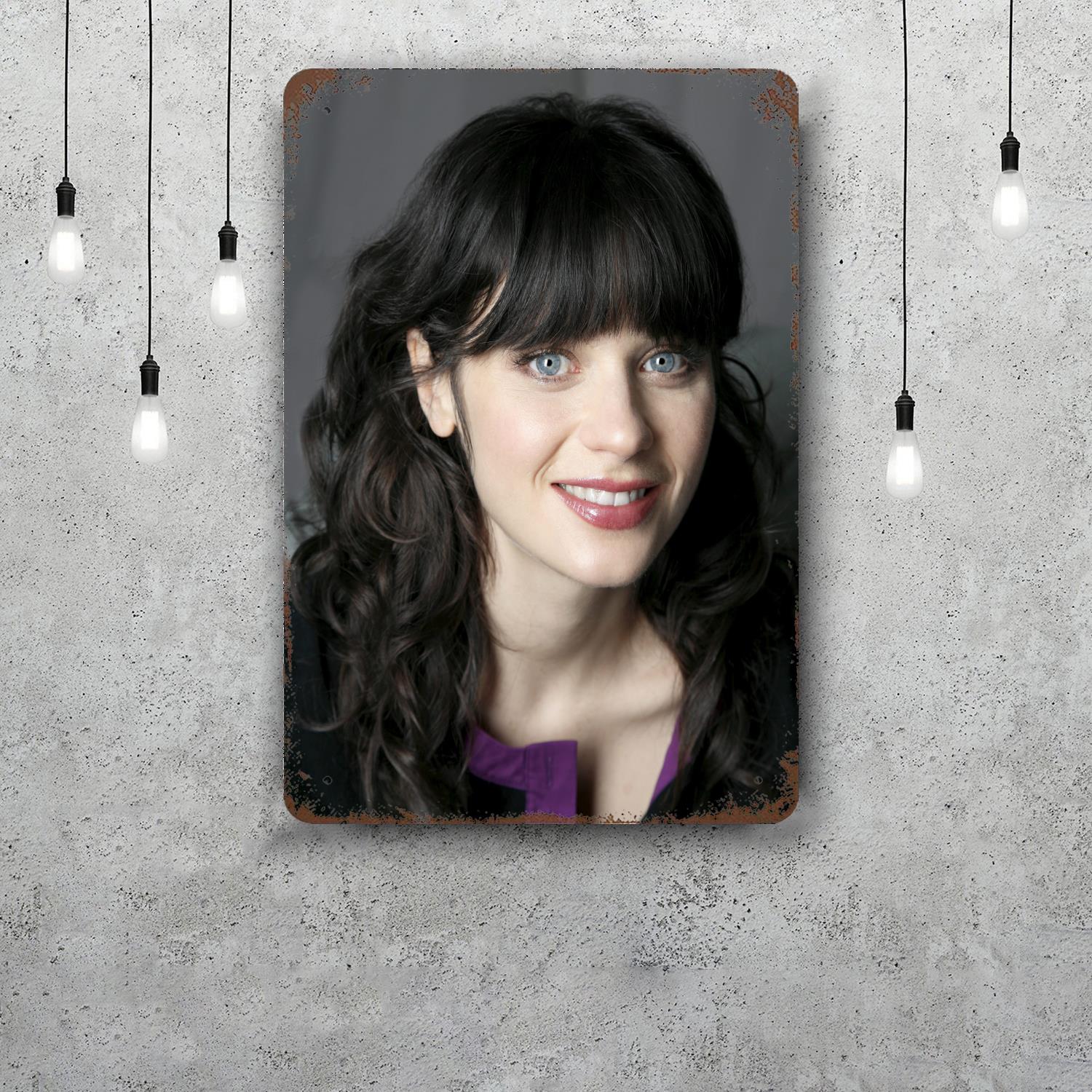 

zoey deschanel actor Decor Vintage Metal Signs Tin Signs Captain Poster Decor for Bar Pub Club Man Cave Wall Decoration 20x30cm（7.8x11.8inch）