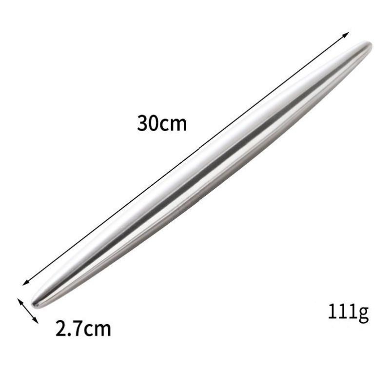 304 Stainless Steel Rolling Pin Kitchen Utensils Dough Roller Bake Pizza Noodles Cookie Dumplings Making Non-stick Baking Tool