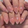 Migdałowe Kwadratowe Końcówki Paznokci Sztuczne Manicure Zdobienie Paznokci Francuskie Paznokcie Press-on DIY z Naklejkami Żelowymi/Klejem Wielokrotnego Użytku Sztuczne Paznokcie