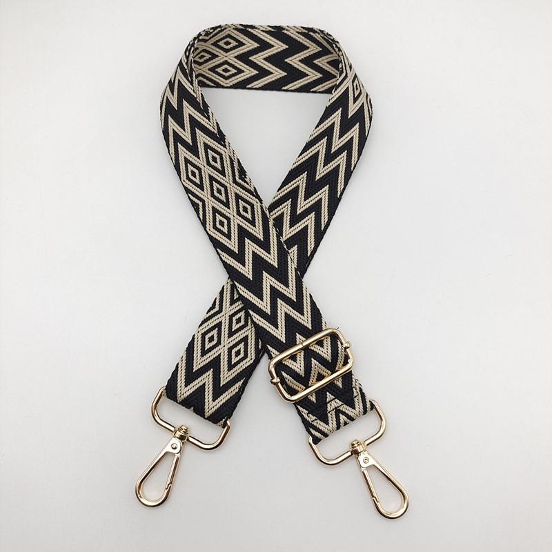 Bunter Damen-Taschen-Ersatzriemen - Bestickt, Breit, Dekompressionsfähig, Einzelne Schulter, Umhängetasche, Rucksack, Lanyard-Stil.