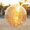 16/24-Zoll Aufblasbarer Glitzer-Strandball Auslaufsichere Klare Bälle mit Konfetti-Pailletten Kinder Erwachsene Sommer Strand Schwimmbad Party Spielzeug