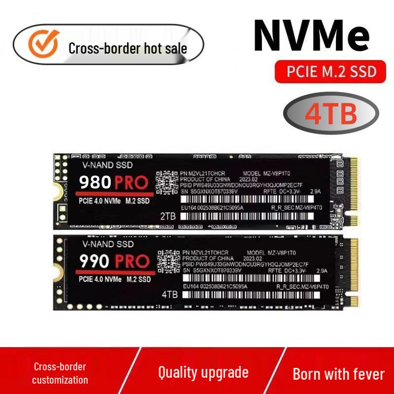 Cross-Border NVME/NGFF Protocol SSD 990PRO M.2 Expansion: High-Speed Upgrade 4TB/2TB/1TB