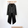 Gentleman Tailcoat Solid Color Long Sleeves Gothic Outerwear Single Breasted Split Tuxedo Coat for Halloween