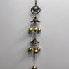 Double Metal Bell Pendant Wind Chime Brass Color Bell Hanging Decoration Suitable For Home Patio Wall Hanging
