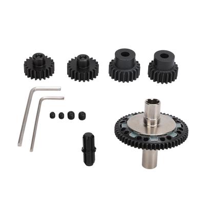 57T 0.8mod Slipper Gear Set Hardened Steel 20T 21T RC Motor Gear with Output Shaft for ARRMA 1 10 1 8 4S RC Cars Black