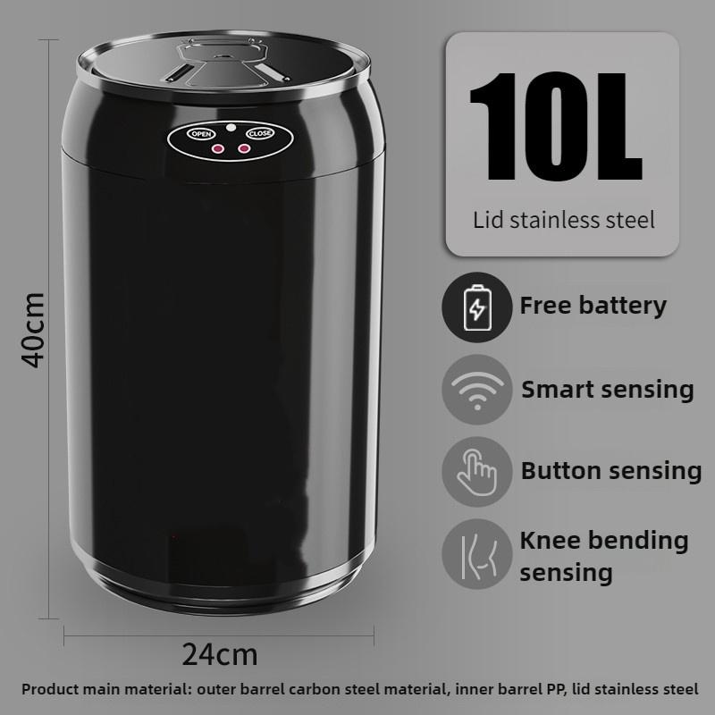 10L Household Large Capacity Storage Bucket Living Room Creative Electric Automatic Paper Basket Smart Induction Rubbish Bin