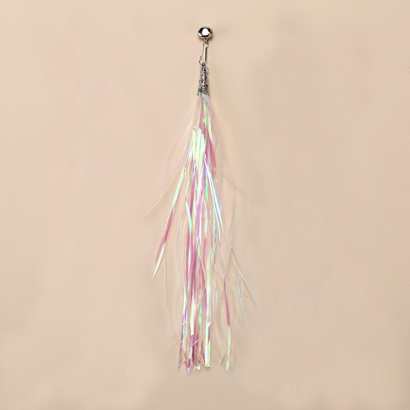 Cat Toy Replacement Head with Bell and Colorful Tassel