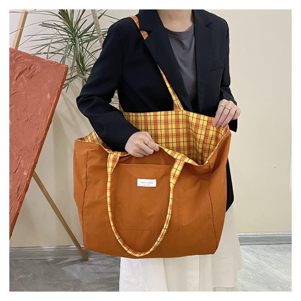 Women's Large Capacity Eco-Friendly Shopping Bag, Double-Sided Usable, Shoulder Bag, Durable Tote Bag