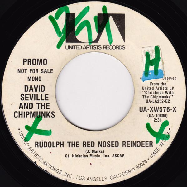 

7inch Record DAVID SEVILLE & THE CHIPMUNKS - Rudolph The Red Nosed Reindeer / Th UAXW576X United Artists US Pop Used