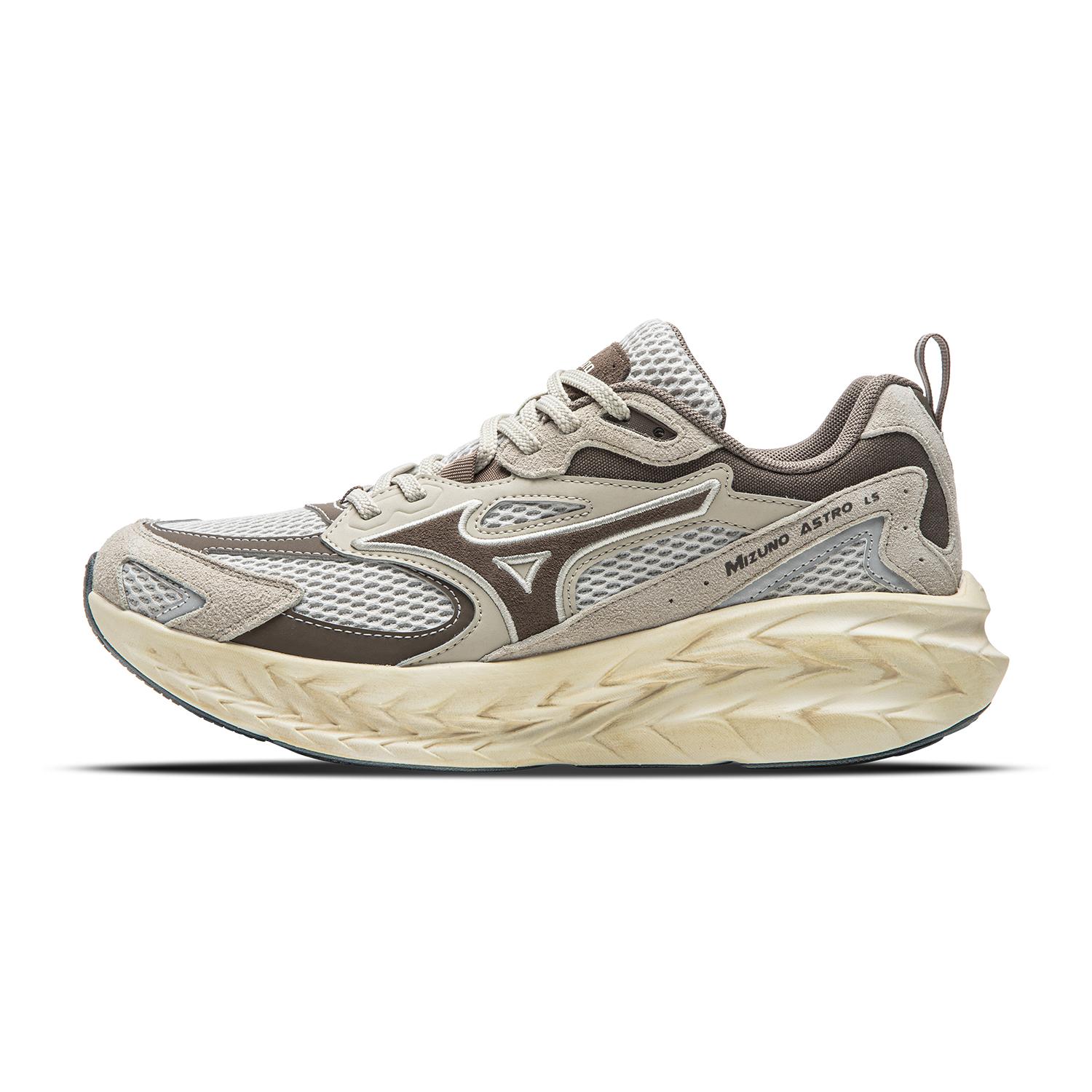 Mizuno Unisex ASTRO LS White Black Silver Chunky Casual Sneakers D1GH252110 37