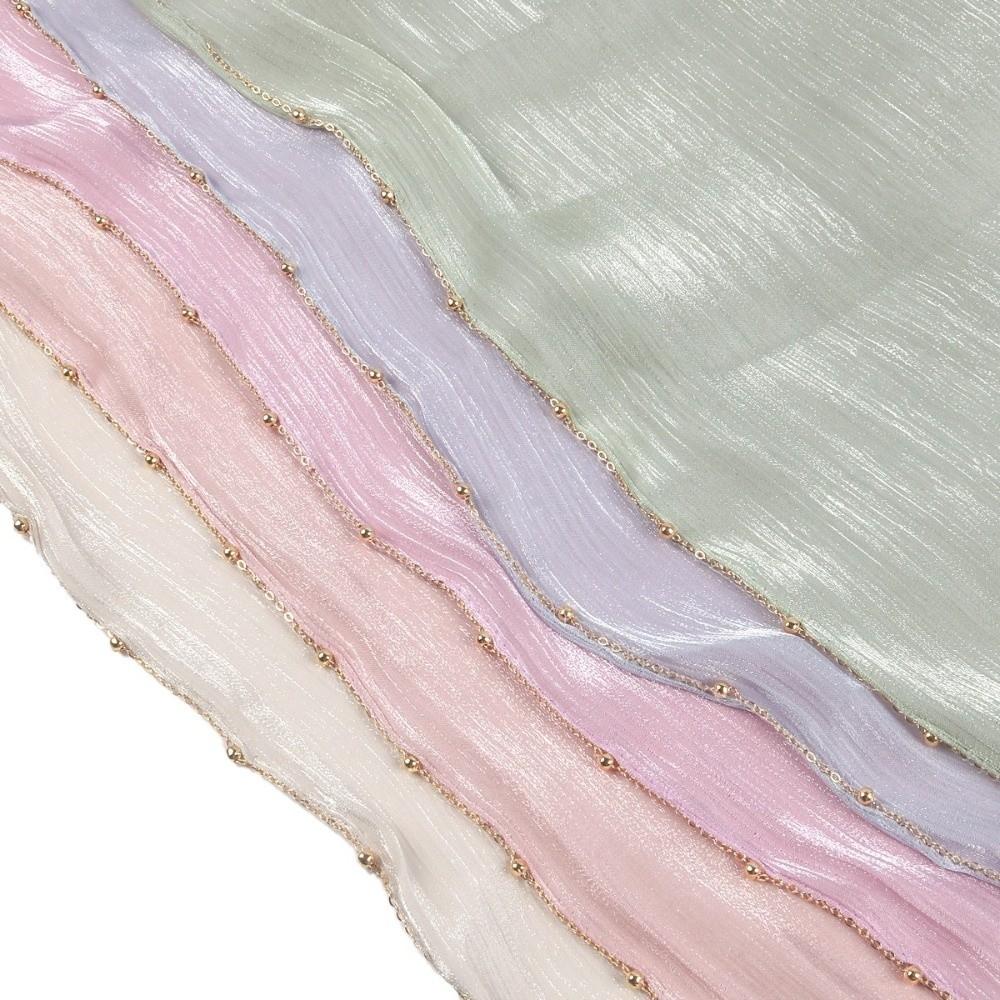 Long Headscarf Beads Chain Wraps Shawl Fashion Ethnic Style Scarf  Female