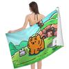M-MuzikS Luxus T-TigerS Mikrofaser Bedrucktes Strandtuch Bergsteigen Yoga Strand Schwimmen Laufen Saugfähiges Weiches Handtuch