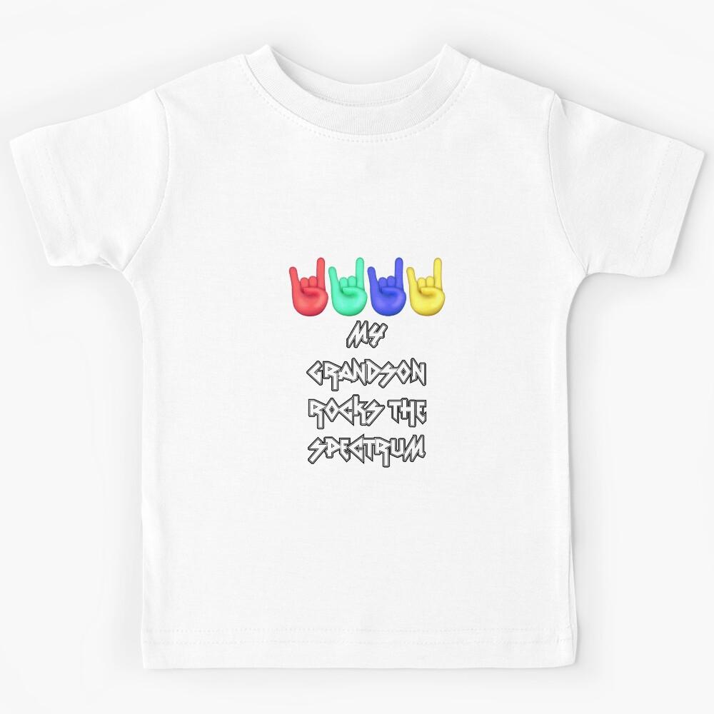 MY GRANDSON ROCKS THE SPECTRUM Kids T-Shirt 150