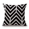 Cover Geometric Cushion Home Sofa Decor Black  White Linen Throw Pillow Case