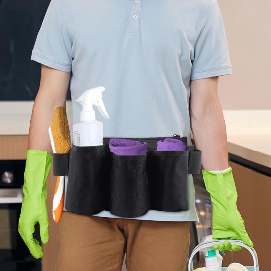Multifunctional Waist Bag Tool Belt with Storage Compartments Zipper Closure Adjustable Design Quick Release