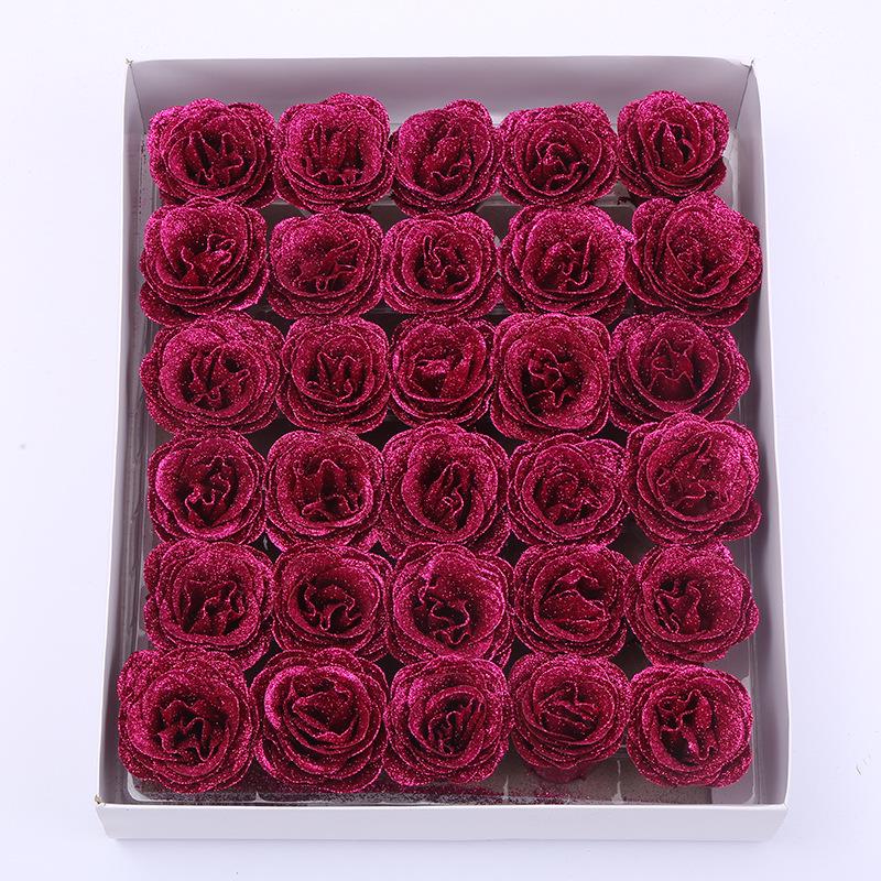 Rose Gold Crystal Glitter Blue Enchantress Flower Bouquet DIY Kit for Valentine's Day