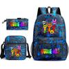 Anime Cartoon Rucksack Sprunki Große Kapazität Grundschüler Schultasche Umhängetasche Federmäppchen