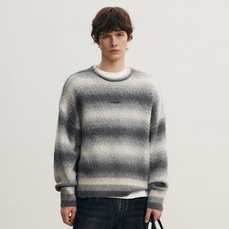 Teenie Weenie Men's Retro Gradient Stripe Knitted Sweater