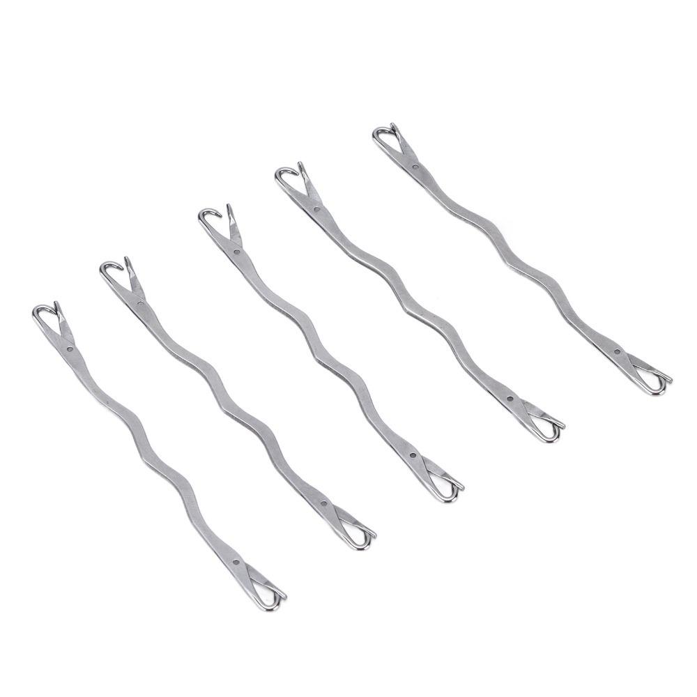 5Pcs Stainless Steel Latch Hook Tool Double-Ended Knitting Needles  Knitting Use