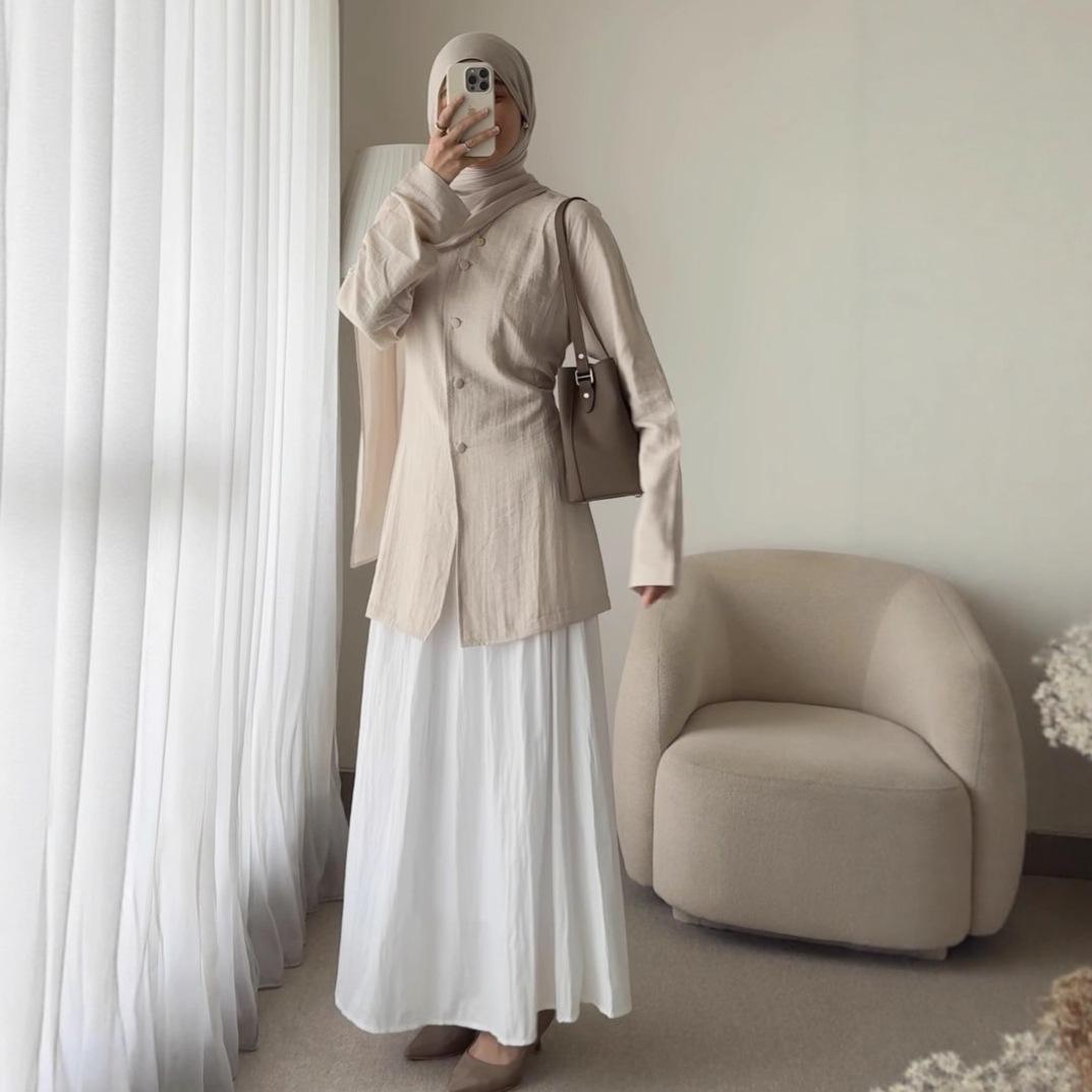 

2025 Summer Women s Comfortable Loose Casual Top, Pants & Headscarf Set XXL білий