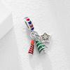 Copper Snowman Bead Christmas Clock Pendant Fit European Women'S Bracelets Diy Accessories Christmas Gifts Jewelry