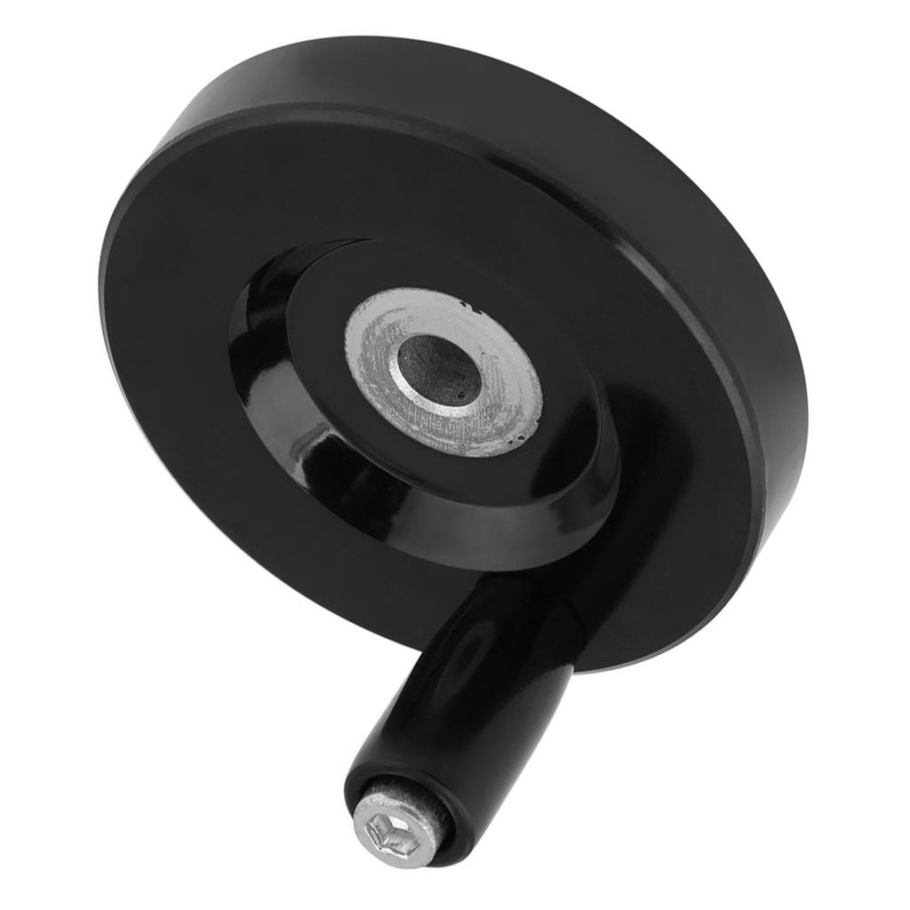 1 Pcs Black Lathe Milling Machine Rear   Hand Wheel With Revolving Handle(8 X 63mm)