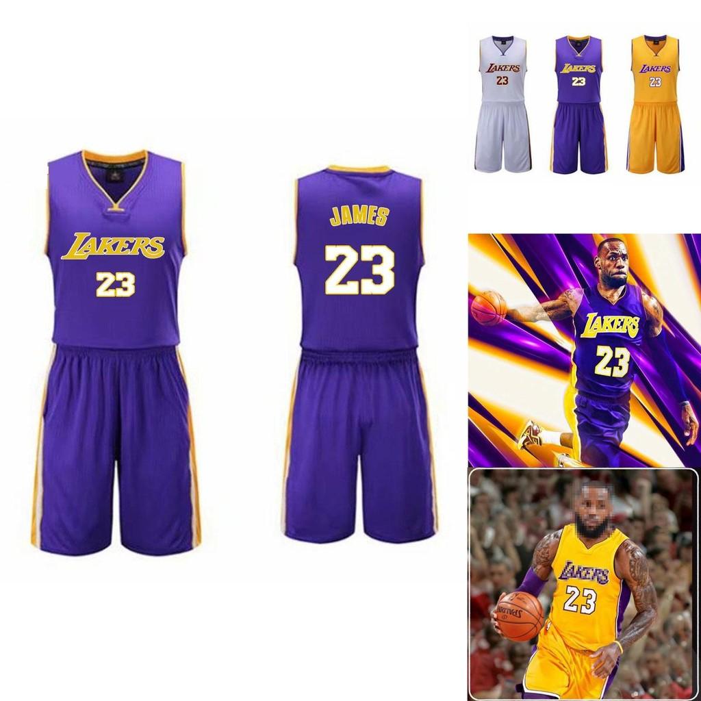 Los Angeles Lakers Lebron James Basketball Jersey Set With Polyester Fabric For Men And Sports Enthusiasts