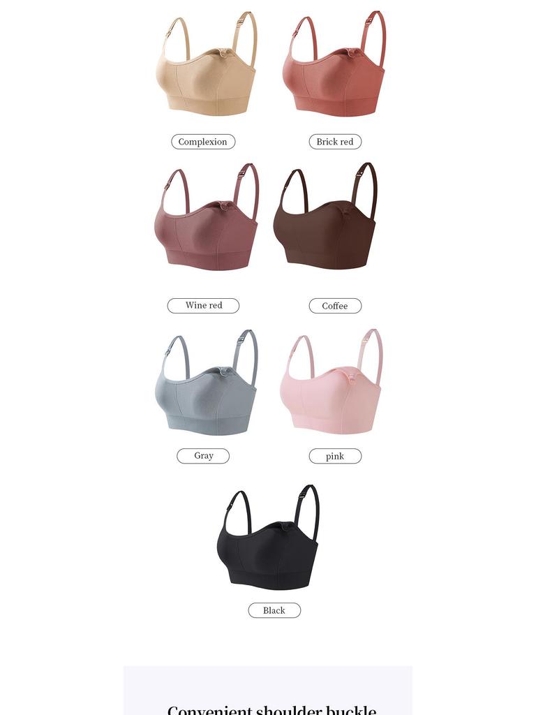 Seamless Wire-Free Nursing Bra: Comfortable U-Back Maternity Breastfeeding Bra with No Chest Pad.