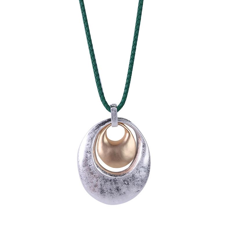 Women'S Long Necklace Geometric Matte Fashion Simple Style Sweater Chain Jewelry