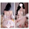 New Sexy Lingerie Women's Sexy Lace Camisole Hip Hugging Skirt Nightgown Uniform Temptation Three-point Pajamas