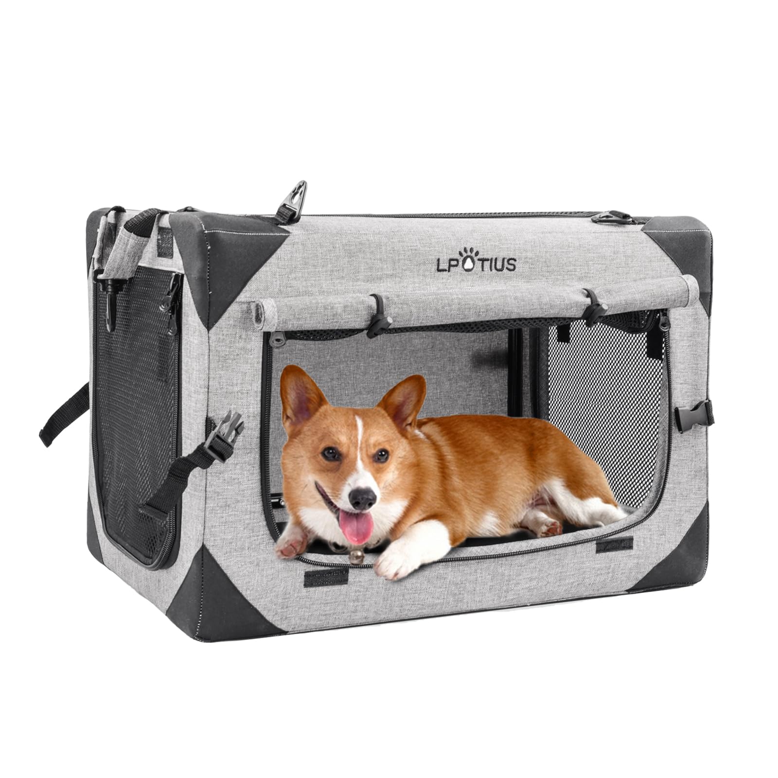 

LPOTIUS Foldable Pet Crate for Small Dogs and Multifunctional Portable Pet Cage with Stable Pet with Removable and Washable Perfect for and Unexpected